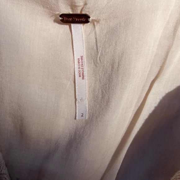 Free People Lace, lined, champagne, Empire waisted sz. 2 dress - Picture 8 of 14